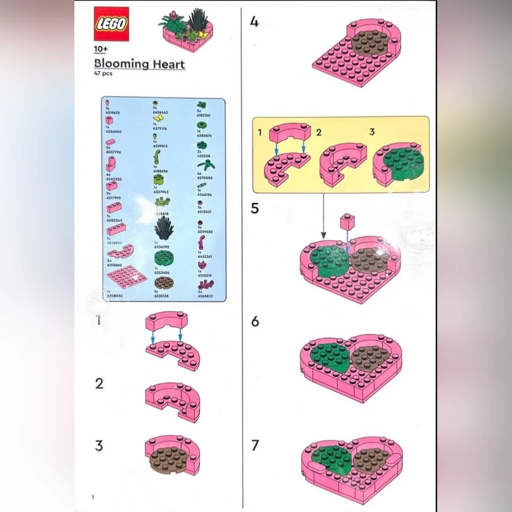 Lego Botanical Heart Valentine's Day Build